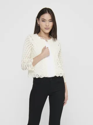 JDY - JDYSUN 3/4 CROPPED CARDIGAN KNT NOOS eggnog - Gr. - XS