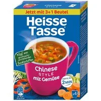 Heisse Tasse Fertiggericht Chinese Style mit Gemüse, 4 Beutel