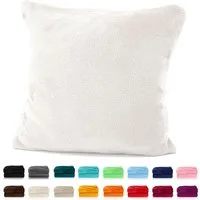 heimtexland Dekokissen Flanell Soft Kuschelkissen Plüsch Kissenbezug, super weich und flauschig, Allergiker geeignet, atmungsaktiv