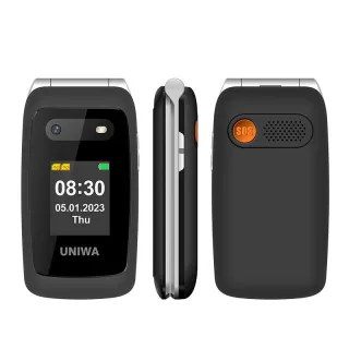 UNIWA V202T Mini 2.4 inch Dual SIM Card 1450mAh FM Big Buttons SOS Emergency Button Built-in HAC Earpiece 2000+ Phoneboo