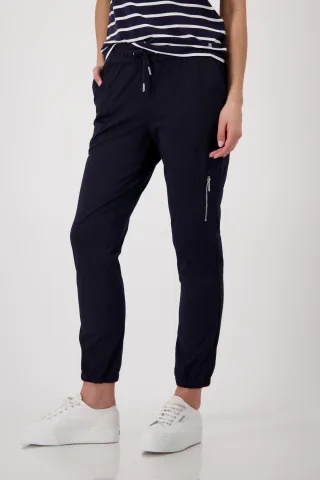 monari - Jogger mit Reißverschlusstasche marine - Gr. - 42