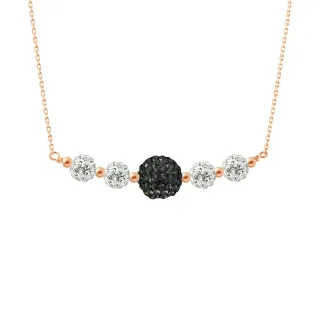 DIADEMA - Halskette Pinky Gold - Kristall Weiß & Schwarz - Love Jewelry Collection