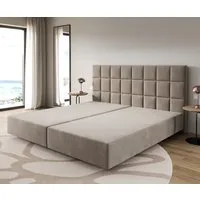 DELIFE Bettgestell Dream-Fine, Mikrofaser Beige 200x200 cm