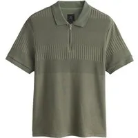 Next Poloshirt Poloshirt mit RV-Kragen und Blockfarben (1-tlg)
