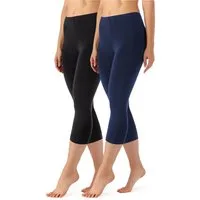 Merry Style Leggings Damen Caprihose 3/4 Hose MS10-144 (2-tlg) aus Viskose
