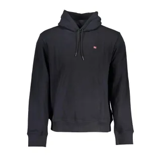 Napapijri Schwarzer Baumwoll-Herrenhoodie