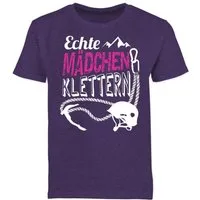 Shirtracer T-Shirt Echte Mädchen klettern (1-tlg) Kinder Sport Kleidung