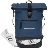 ELEPHANT Freizeitrucksack Time Bag aus Plane mit Bodenfach, Rucksack Laptoprucksack Daypack wasserabweisend + Trinkflasche