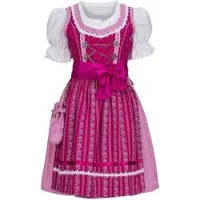 Nübler Dirndl Kinderdirndl 3-teilig Anja in Beere von Nübler - Rocklänge knielang 3 teiliges Set aus Dirndl, Bluse und Schürze