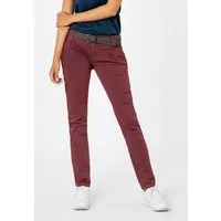 SUBLEVEL Chinohose Chino Hose mit Gürtel Flechtgürtel inklusive, Chino Hose
