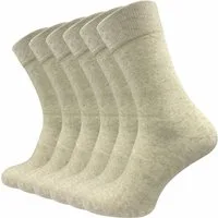 GAWILO Socken aus Leinen für Herren - ideale Socken für den Sommer (6 Paar) Hochwertige Leinensocken ohne Naht mit verstärkter Ferse & Spitze