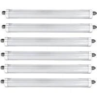 V-TAC LED Deckenleuchte, LED-Leuchtmittel fest verbaut, Tageslichtweiß, LED Wannenleuchte Feuchtraumlampe 6500K Kellerlampe L150 cm 6er Set