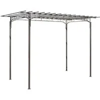 vidaXL Pergola Stahl Pavillon Gartenlaube Gartenhaus Laube Gartenhaus, BxTxH: 320x320x215 cm