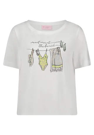 so cosy - Kurzgeschnittenes T-Shirt weiß - Gr. - 42