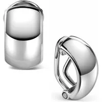 Materia Paar Ohrclips Damen Silber Hochglanz Clip-Verschluss SO-504, 925 Sterling Silber, rhodiniert