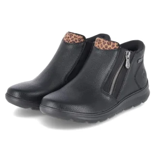 Rieker Stiefeletten - Gr. 36 - Schwarz - Kunstleder