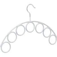 relaxdays Kleiderbügel Schalhalter mit 7 Ringen, (1-tlg)