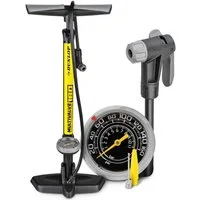 Dunlop Fahrradpumpe Luftpumpe Premium Standpumpe Fahrradpumpe alle Ventile bis 11 bar, Premium Standpumpe aus Aluminium bis 11 bar