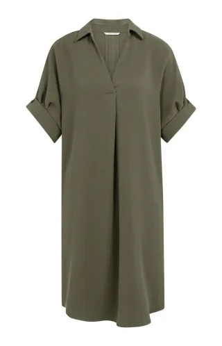 Yaya - Locker geschnittenes Kleid grün - Gr. - 36