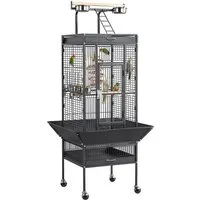 Yaheetech Vogelkäfig, Vogelvoliere Käfig für Wellensittich Papageien