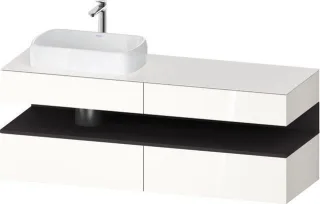 Duravit Qatego Konsolenwaschtischunterbau wandhängend Weiß Hochglanz 1600x550x600 mm - QA47770802200 QA4777080220010