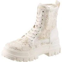Buffalo Schnürboots Blockabsatz, Plateau, Stiefelette, mit transparentem Schaft