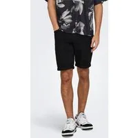 ONLY & SONS Jeansshorts ONSPLY JOG BLK 0280 PIM DNM SHORTS NOOS Baumwollmischung, regular fit