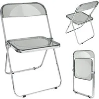 JEOBEST Klappstuhl Gartenstuhl, Klappsessel für Esszimmer, Wohnzimmer, (1 St) Acryl Ransparenter Klappstuhl für Bankett