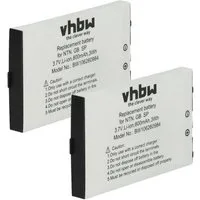 vhbw Akku passend für Nintendo Game Boy Advance Special, GBA-SP Akku Akku Li-Ion 800 mAh (3,7 V, 2 St), Leistungsfähige Austausch-Akkus für Spielkonsole, Wiederaufladbar