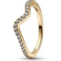 Pandora Fingerring Pandora Funkelnde Welle Ring 162539C01 Damenring