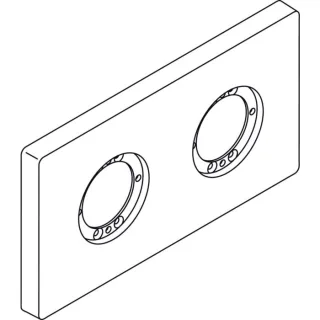 Ideal Standard Archimodule Rosette A963725AA 2-Loch 100 x 183 mm, verchromt