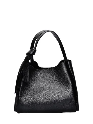 Anna Luchini Schwarz Rindsledertasche