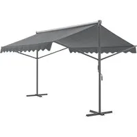 pro.tec Standmarkise Selenizza freistehende Markise 500x300x260cm Dunkelgrau