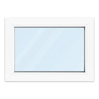 Kellerfenster 70x50 cm, PVC, Ideal 4000, Weiß, 700 x 500 mm, einteilig, festverglast, individuell konfigurieren