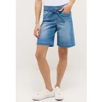 ANGELS Jeansbermudas LIA CITY mit Stretch und Bindeband aus Denim