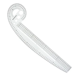 buttinette Kurvenlineal, in cm-Einheit, Größe: 52 x 16,5 cm