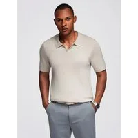 OMBRE Poloshirt Knopfloses Herren-Poloshirt mit klassischer Webart