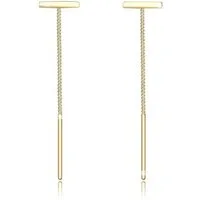 Elli Paar Ohrhänger Durchzieher Kette Geo Trend Stift Schmuck Geschenk 925 Silber, Geo