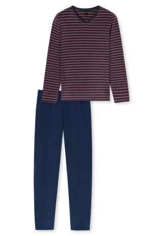 SCHIESSER - Schlafanzug lang deep sea blue - Gr. - 50