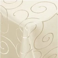 DecoHomeTextil Heimtextilmanufaktur Tischdecke Kringel Circle Tafeldecke Ornamente Damast Tischdecke
