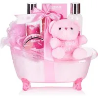 BRUBAKER Babypflege-Set Baby Geschenkset mit Teddy Kuscheltier in Deko Badewanne, 7 tlg., Set für Jungen und Mädchen - Baby Pflegeset Geschenk zur Geburt