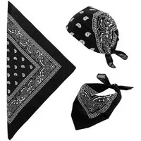 Widmann S.r.l. Kostüm Bandana Halstuch Cowboy Kostüm - 55x55cm, Schwarz