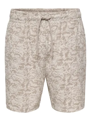ONLY&SONS - ONSCLEMENT RLX FROTTE S SHORTS Antique White - Gr. - XL