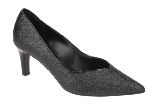 H?gl 6748 Schwarz Glitzer Pumps TIARA Echtleder Absatz 6cm