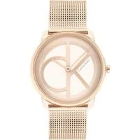 Calvin Klein Quarzuhr CK ICONIC 35 mm 25200035, Armbanduhr, Damenuhr, Mineralglas, Edelstahlarmband