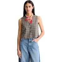 Marc O'Polo DENIM Kurzweste aus Organic Cotton-Leinen-Mix