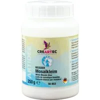 CREARTEC Klebstoff weißer Mosaikkleber - 250g, ideal um alle Arten von Mosaiksteinen aufzukleben - Made in Germany