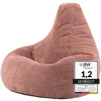 icon Sitzsack Sessel mit Rückenlehne aus Cord „Dalton“, Sitzsack XXL, Gaming Sitzsack, Made in Germany, Erwachsene & Kinder