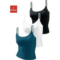 Vivance Active by Lascana Spaghettitop (3er-Pack) aus weicher Microfaser
