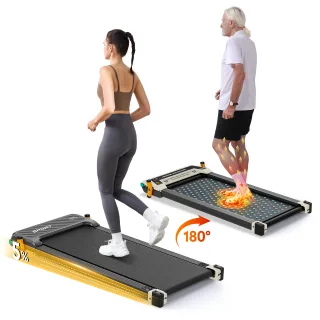 [EU Direct] Akluer 520A-A Double-Sided Treadmill with Shiatsu Foot Massager, 180° Flippable Walking Pad with 5% Incline,